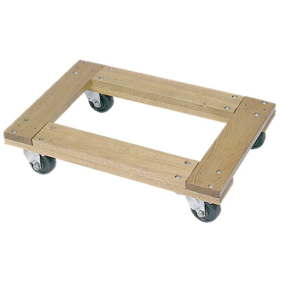 Flush Open Deck Wood Dolly (3" Hard Rubber Wheels) - 900lb. Capacity - Wesco