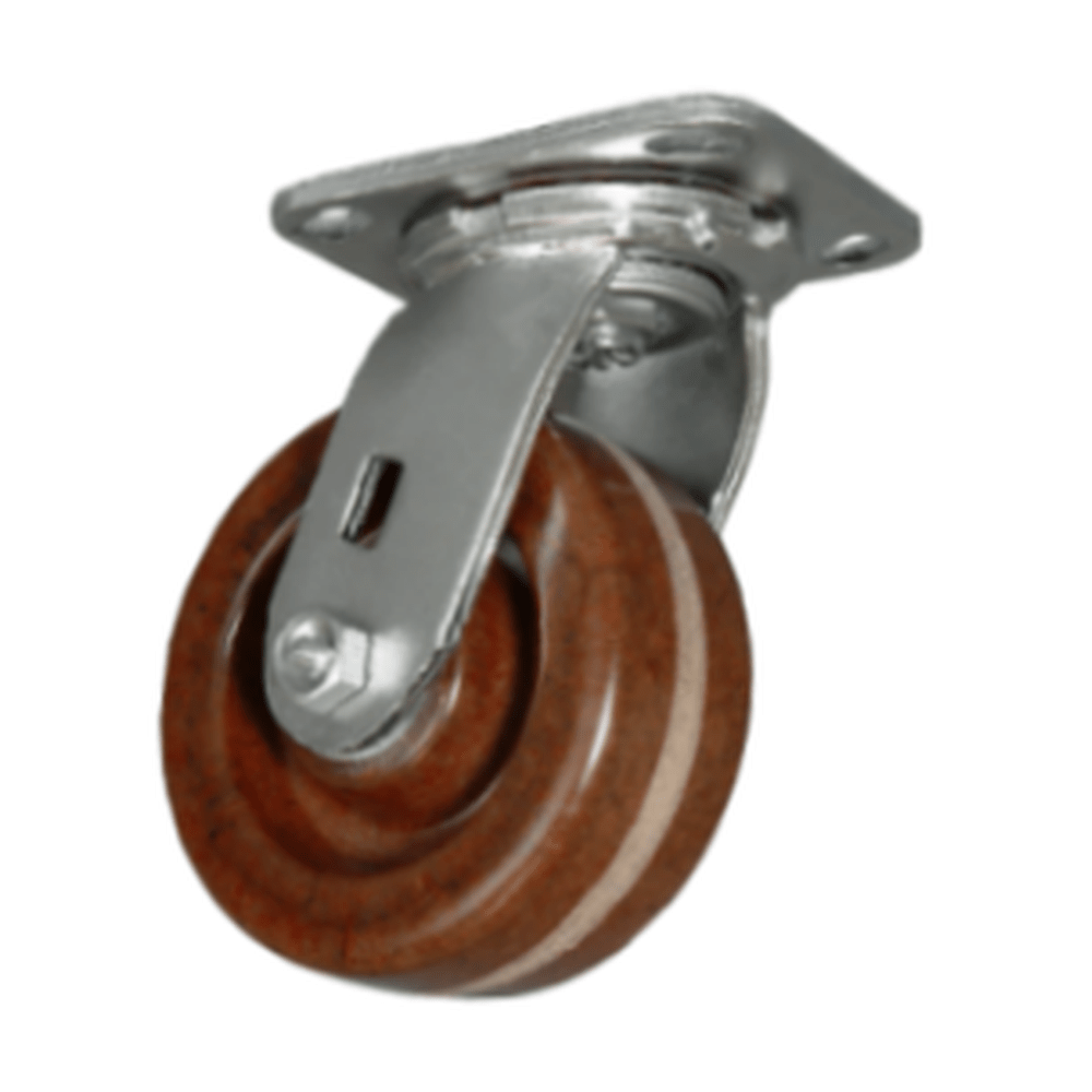 4" x 2" High Temp. Phenolic Swivel Caster (Zinc Plated) - 600 lbs. Cap. - Durable Superior Casters