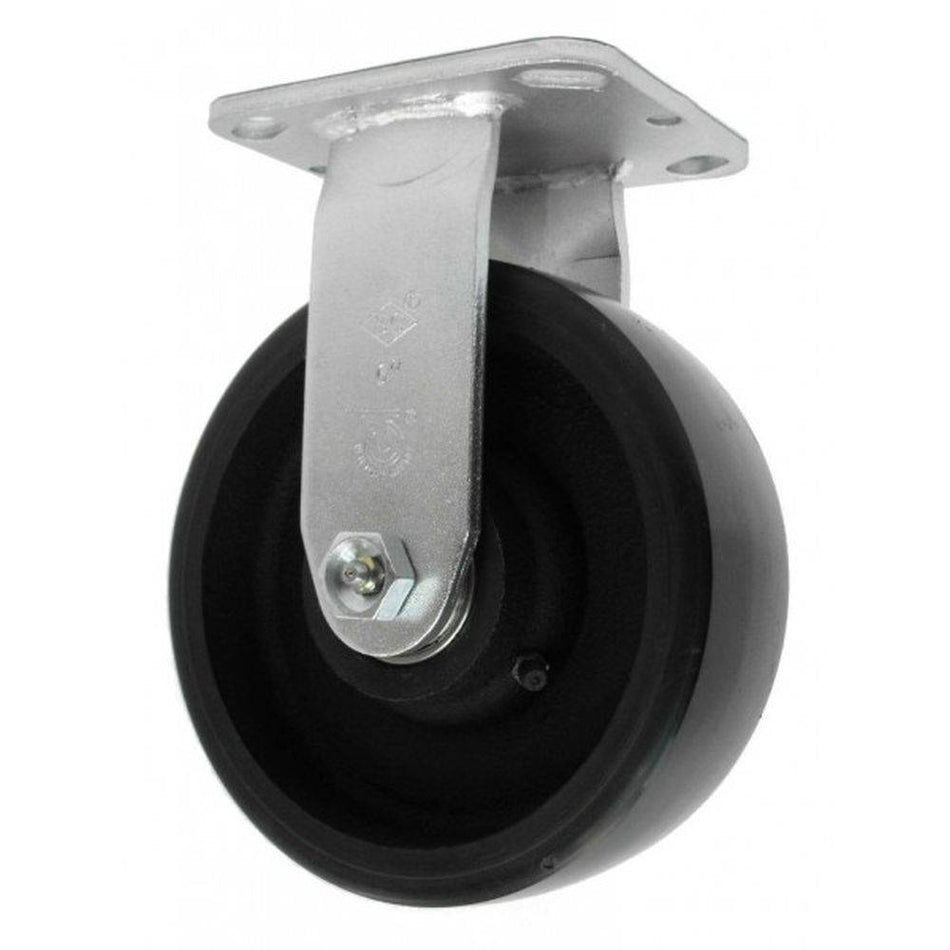 6" x 2" Energy Saver Polyon Cast Wheel Rigid Caster - 1,250 lbs. capacity - Durable Superior Casters