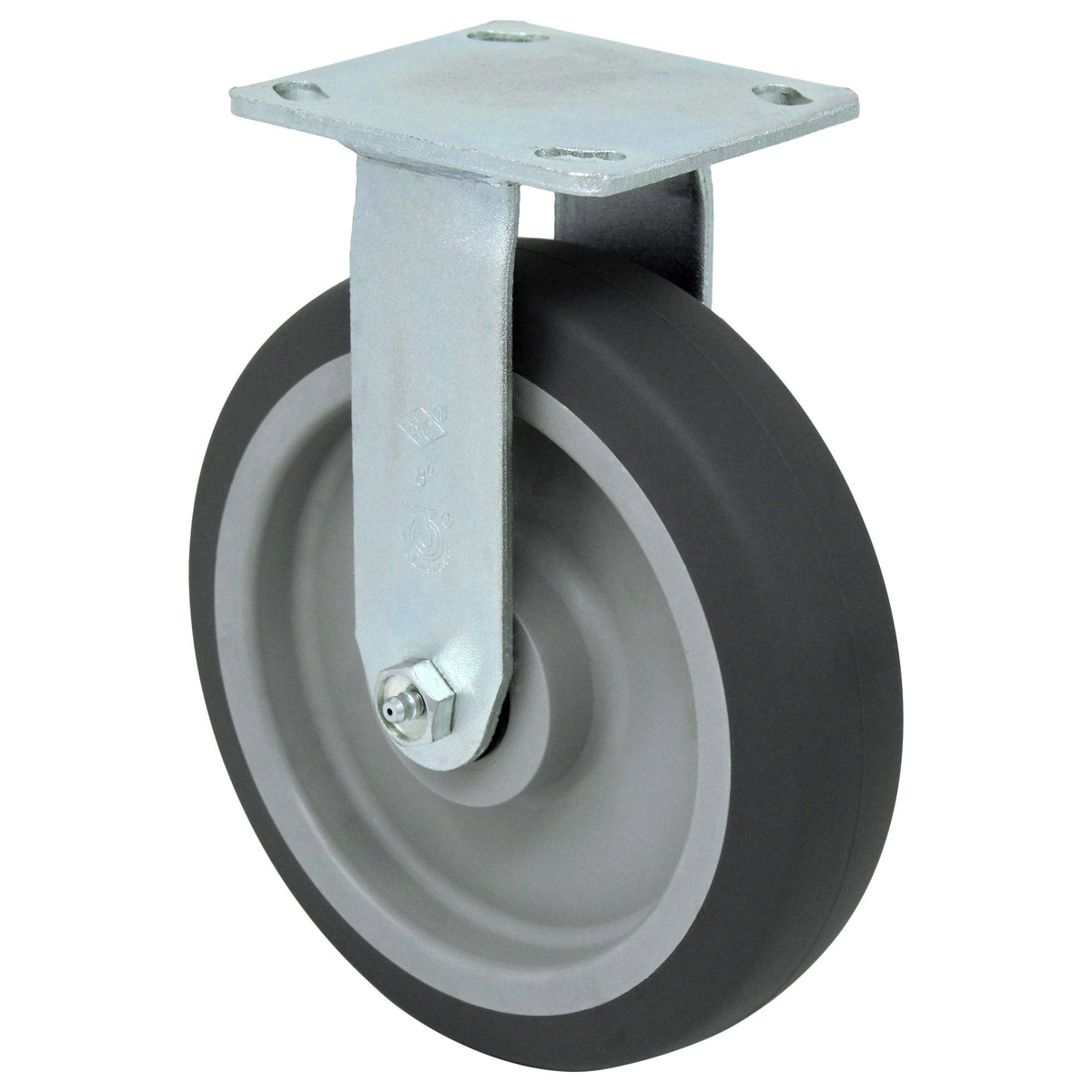 8" x 2" Thermo-Pro Wheel Rigid Caster (Flat Tread) - 600 lbs. Capacity - Durable Superior Casters