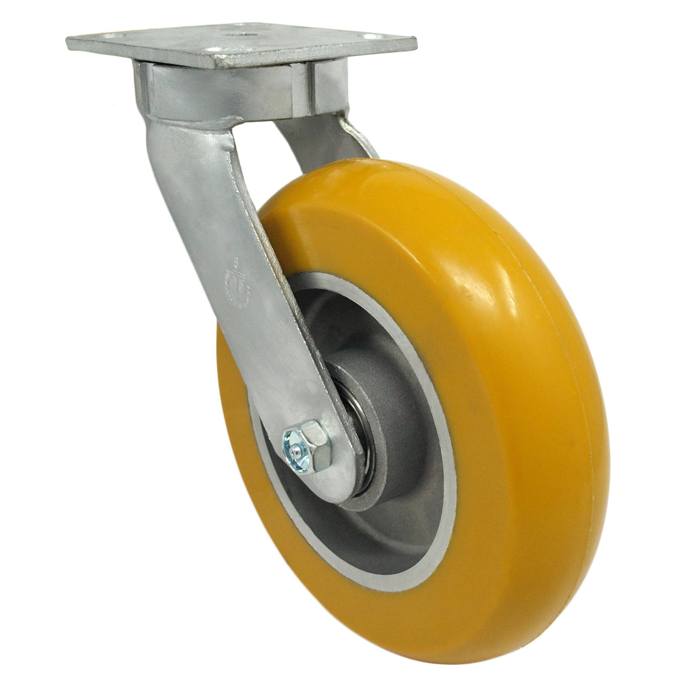 8" x 2" Ultraflex Wheel Swivel Kingpinless Caster - 1200 lbs Capacity - Durable Superior Casters