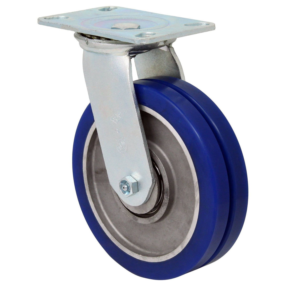 8" x 2" Dual Wheel Swivel Caster - 1500 lbs Capacity - Durable Superior Casters