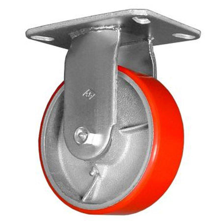 6" x 2" Polyon Cast Wheel Rigid Caster Medium Heavy Duty - 1200 lbs. Cap. - Durable Superior Casters