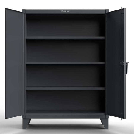 Extreme Duty 12 GA Cabinet with 3 Shelves - 48 In. W x 24 In. D x 66 In. H - Strong Hold
