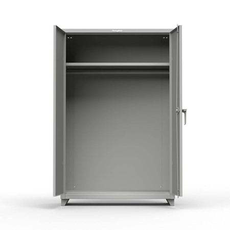 Extra Heavy Duty 14 GA Uniform Cabinet with Hanger Rod, 1 Shelf - 48 In. W x 24 In. D x 75 In. H - Strong Hold