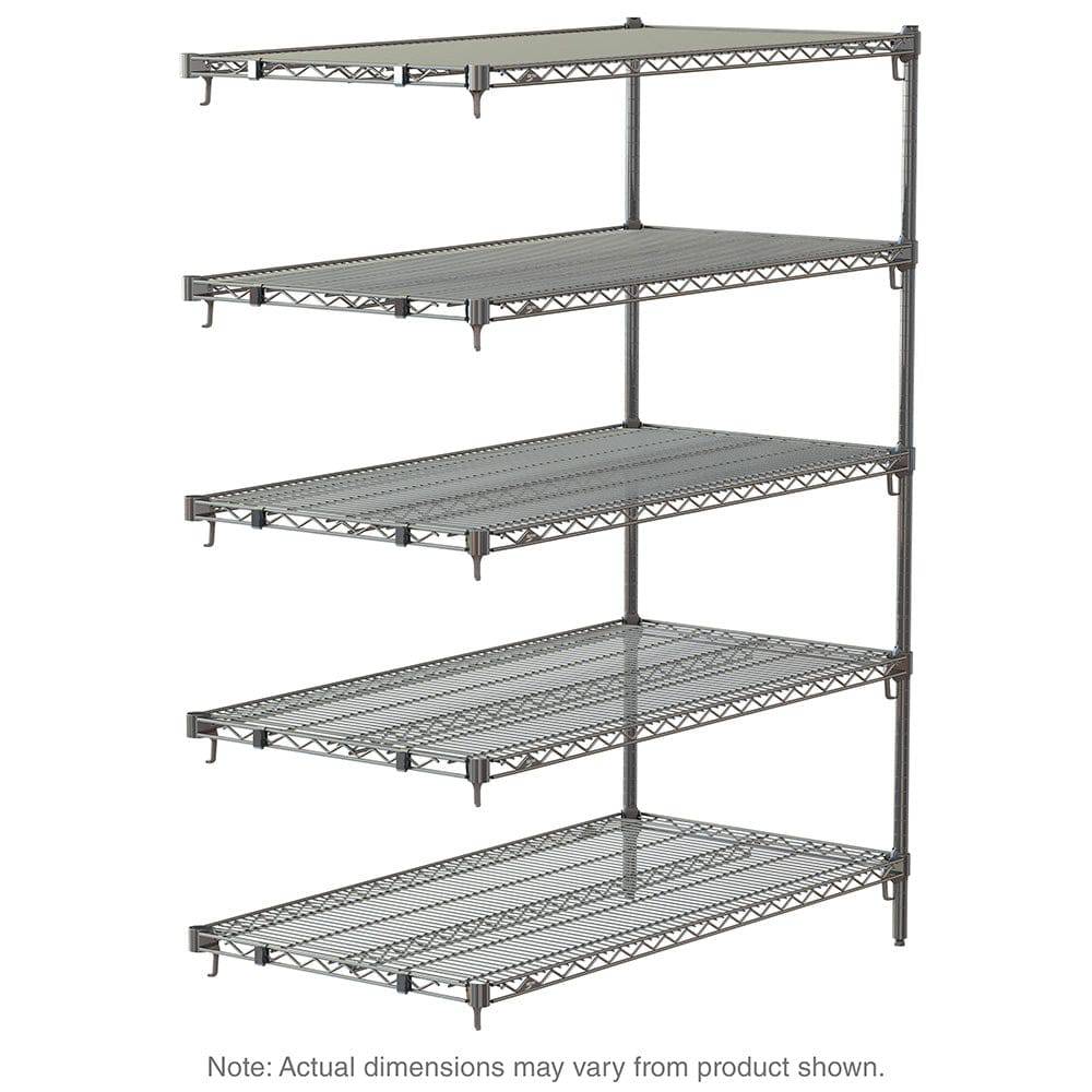 Metro Super Adjustable Super Erecta Industrial Wire Shelving Add-On Unit, Chrome - Metro