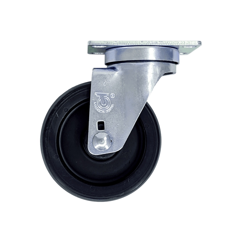 4" x 1-1/4" Polyolefin Wheel Swivel Caster w/ Swivel Dust Cap - 350 lbs. Cap. - Durable Superior Casters