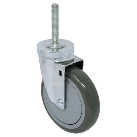 5" x 1-1/4" Poly-Pro Threaded Swivel Stem Caster - 350 lb. Cap - Durable Superior Casters