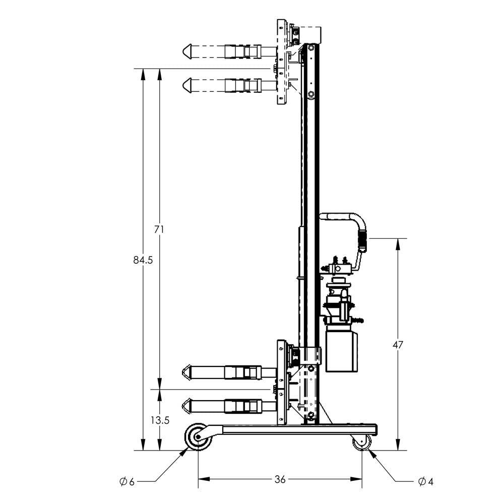 Valley Craft Pneumatic Semi-Powered Drum Lifts and Rotators - Valley Craft