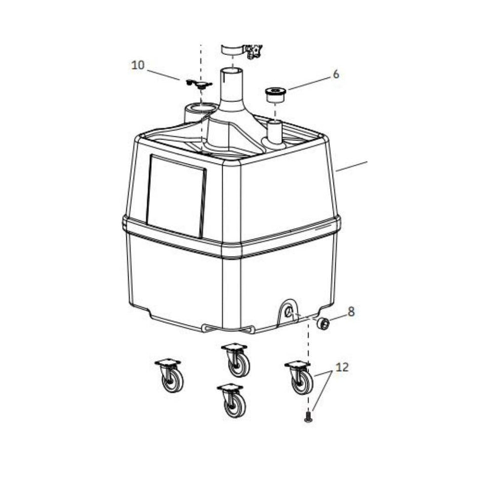 810042 Caster Set Kit for PART 3518 - Lincoln Industrial