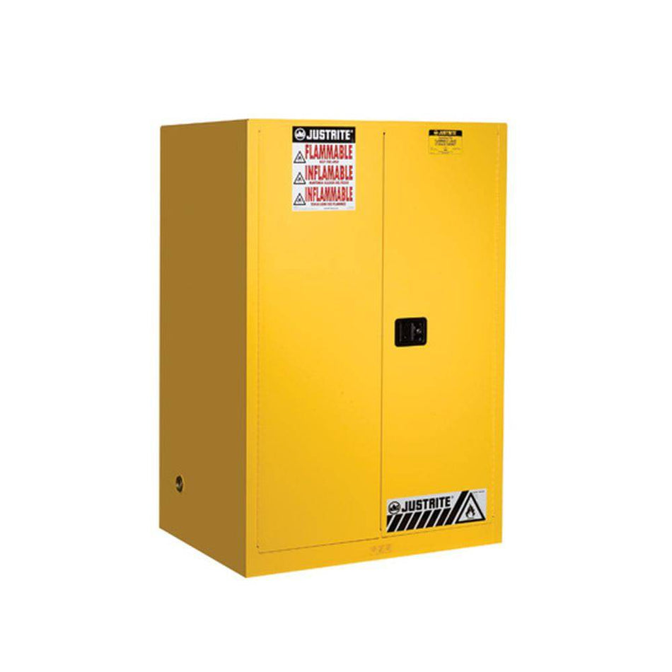 Sure-Grip Ex Flammable Safety Cabinet, 90 Gal., 2 Shlv, 2 m/c Doors - Justrite