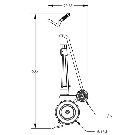 Valley Craft Steel 4-Wheel Drum Hand Trucks - F82375A0C