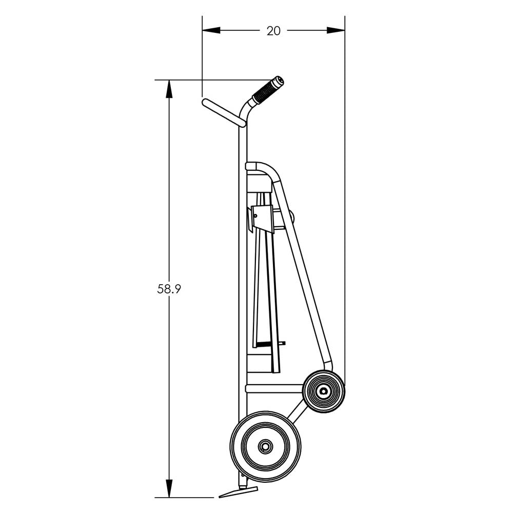 Valley Craft Steel 4-Wheel Drum Hand Trucks - F82895A1