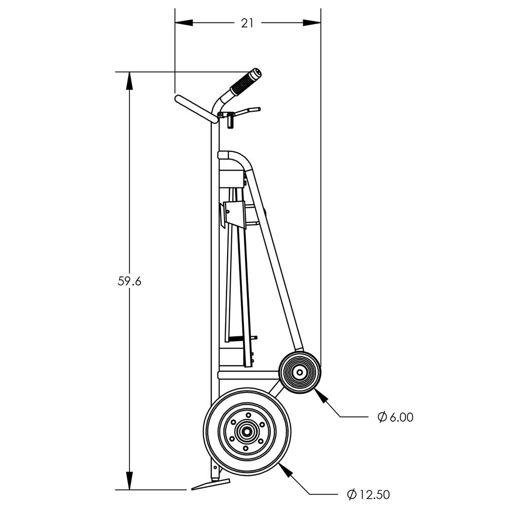 Valley Craft Steel 4-Wheel Drum Hand Trucks - F83160A7F