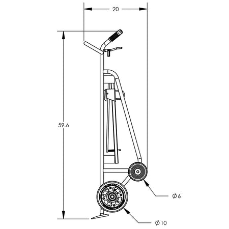 Valley Craft Steel 4-Wheel Drum Hand Trucks - F83450A6C