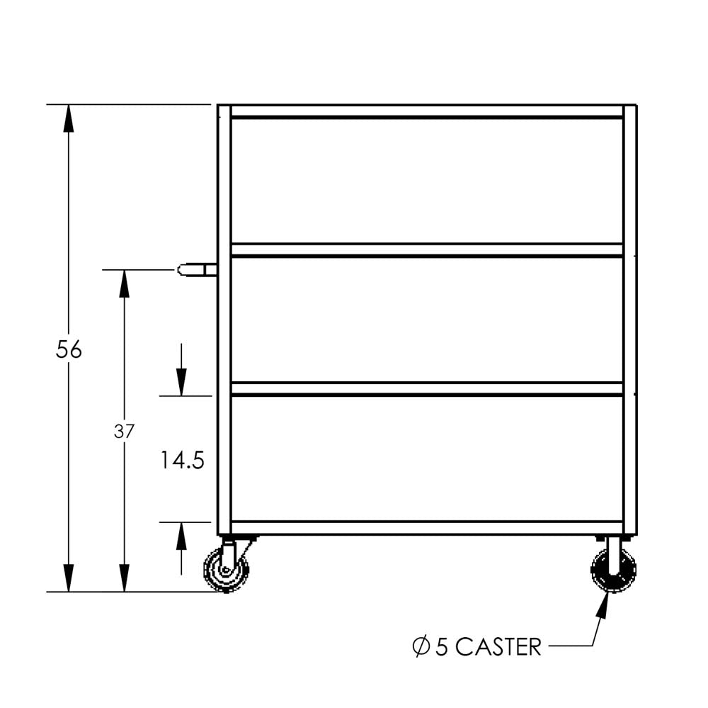 Valley Craft 4-Shelf 12 Gauge Utility Carts - F89171BUPH