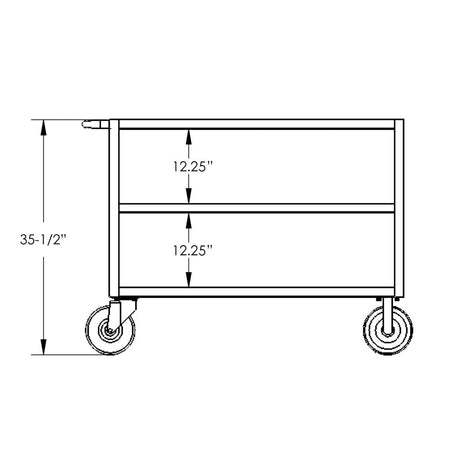 Valley Craft 3-Shelf 12 Gauge Utility Carts - F89175GYPY