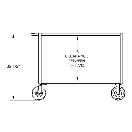 Valley Craft 2-Shelf 12 Gauge Utility Carts - F89179BUPY