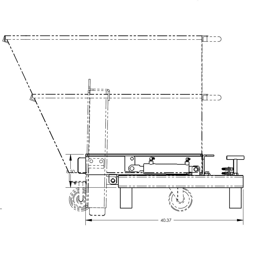 Valley Craft Forklift Attachment for Powered Self-Dumping System - F89681