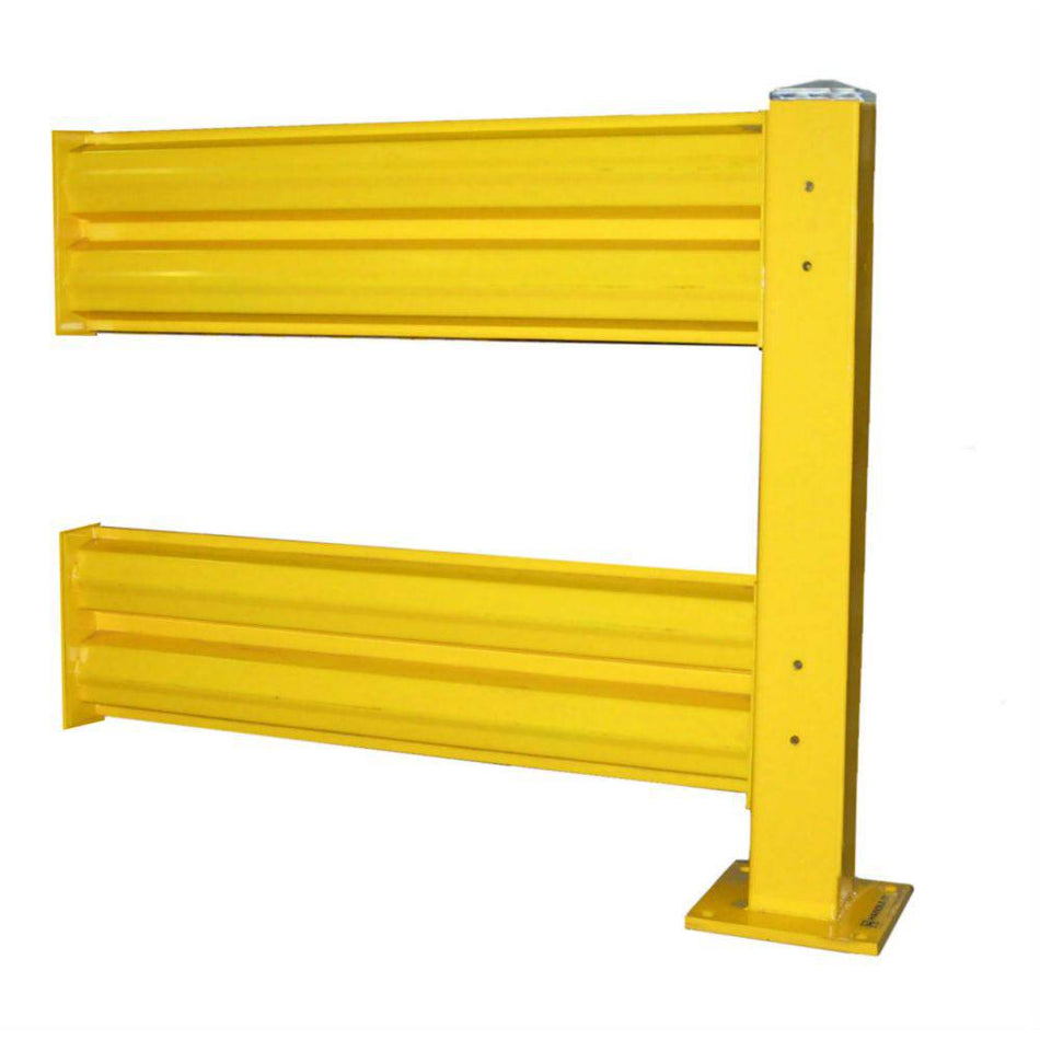 Heavy Duty Warehouse Double Guard Rail Add-On Unit - Handle-It