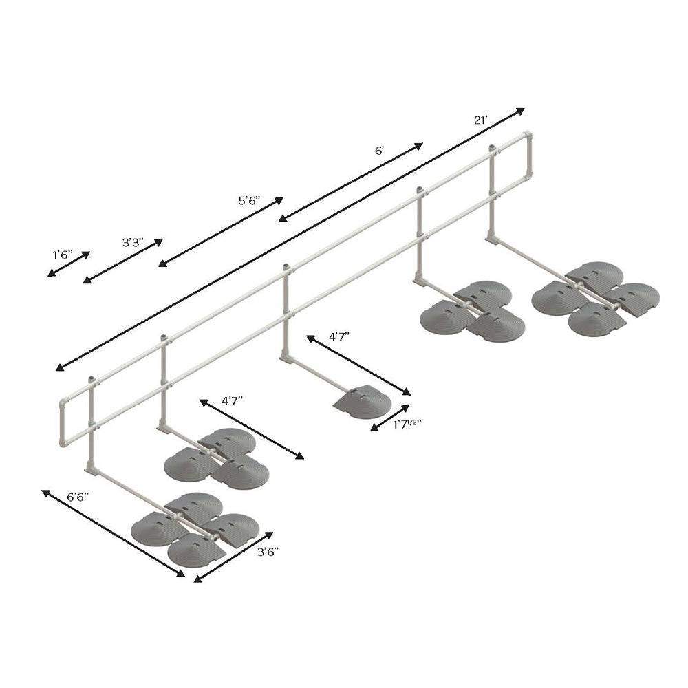 Kee Guard Railing, Long Kit, Straight Configuration - Kee Safety