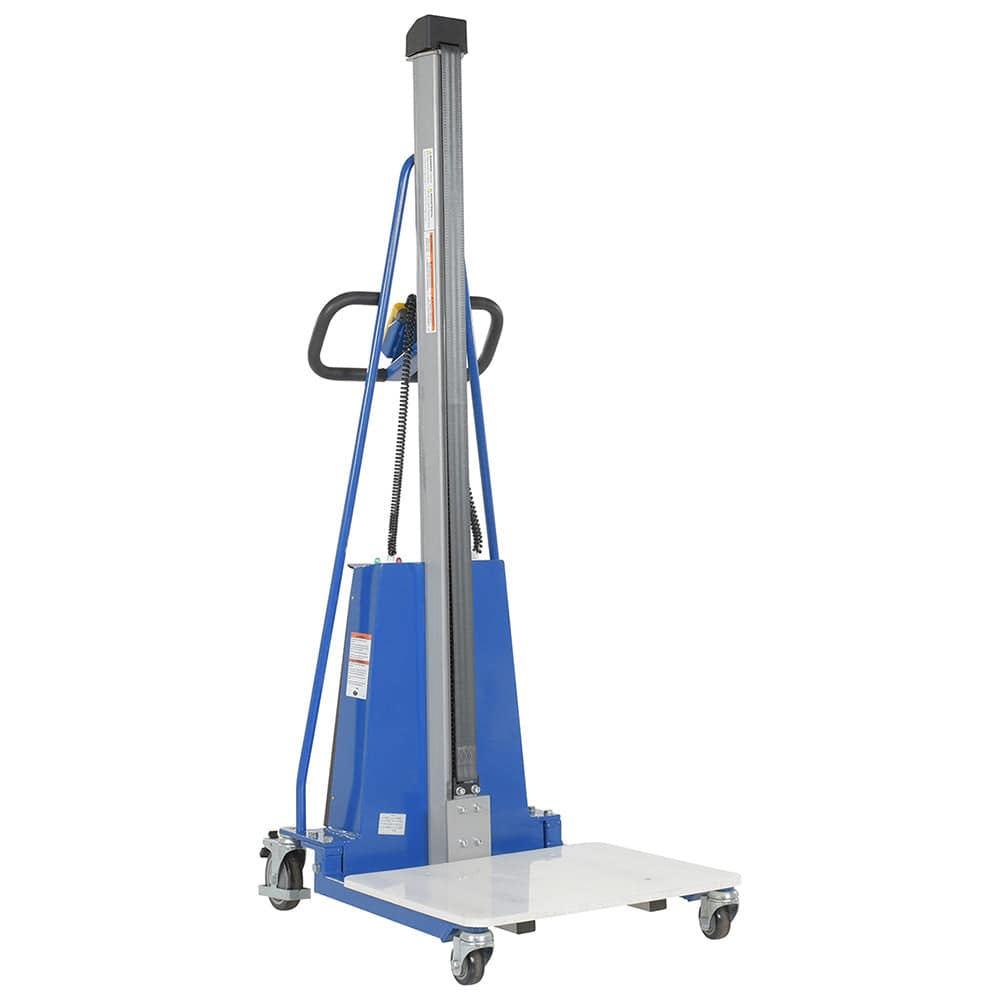 Steel DC Powered Work Position - 35 in x 24 in x 71 in - 330 lbs Capacity - Blue - Vestil