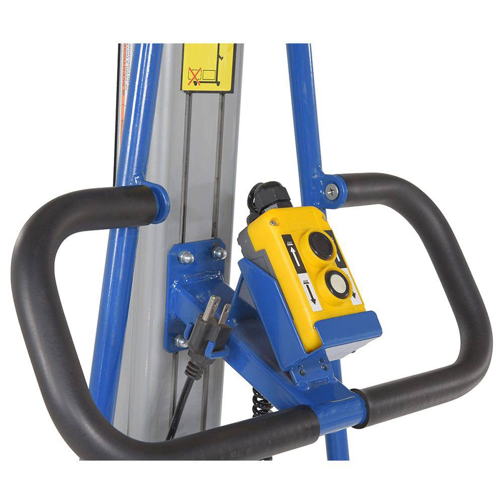 Steel DC Powered Work Position - 35 in x 24 in x 71 in - 330 lbs Capacity - Blue - Vestil