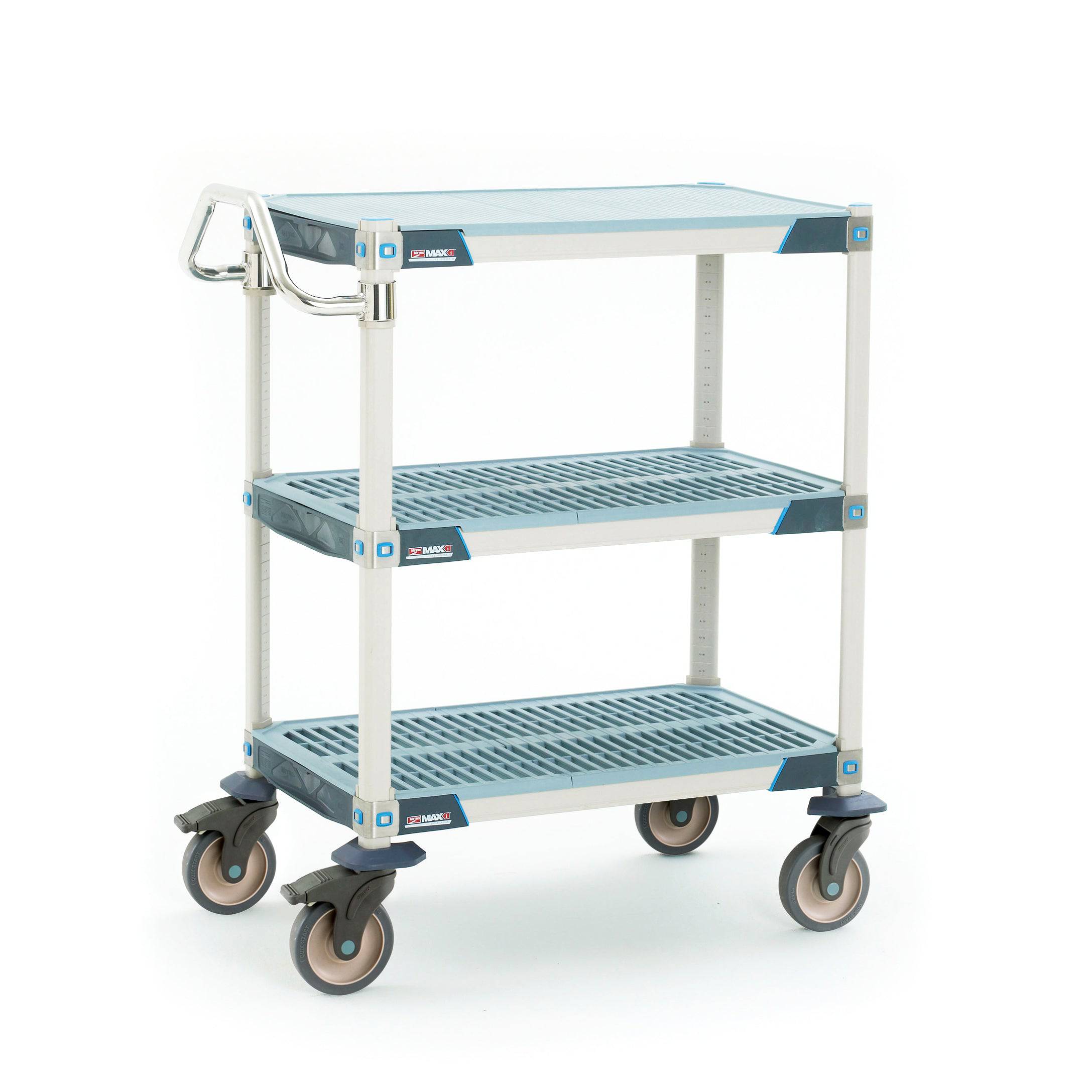 MetroMax i - 2 and 3-Shelf Industrial Polymer Shelving Lab Utility Cart - Metro