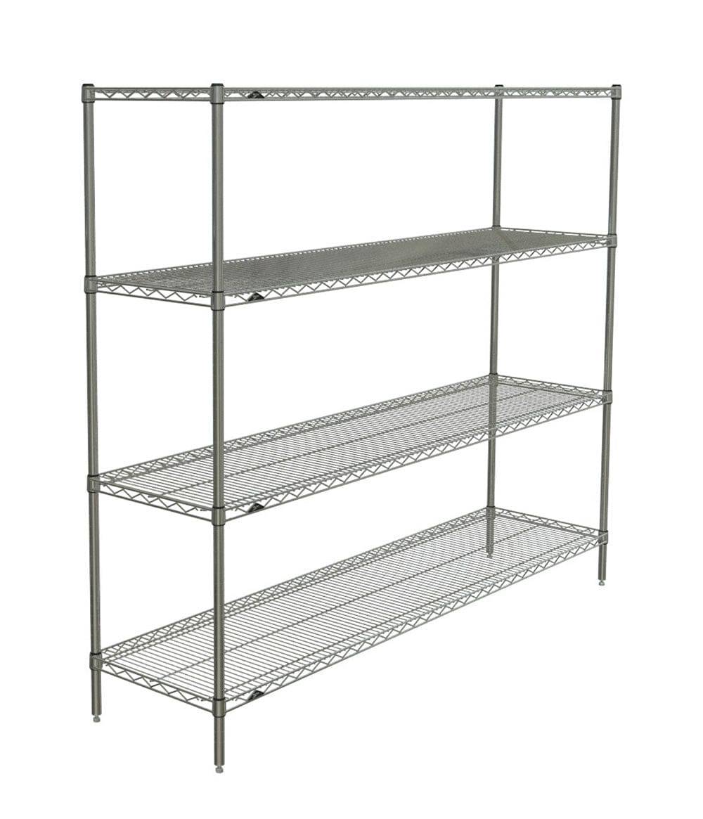 Metro - Super Erecta 4-Shelf Industrial Wire Shelving Starter Unit (Chrome) - Metro