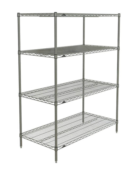 Metro - Super Erecta 4-Shelf Industrial Wire Shelving Starter Unit (Brite) - Metro