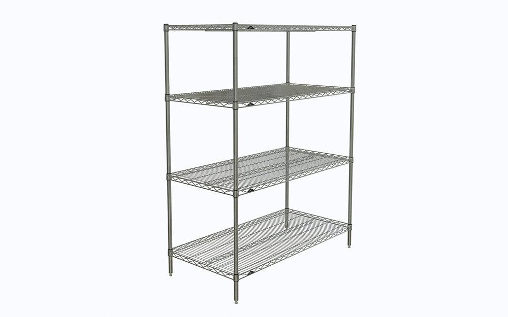 Metro - Super Erecta 4-Shelf Industrial Wire Shelving Starter Unit (Chrome) - Metro