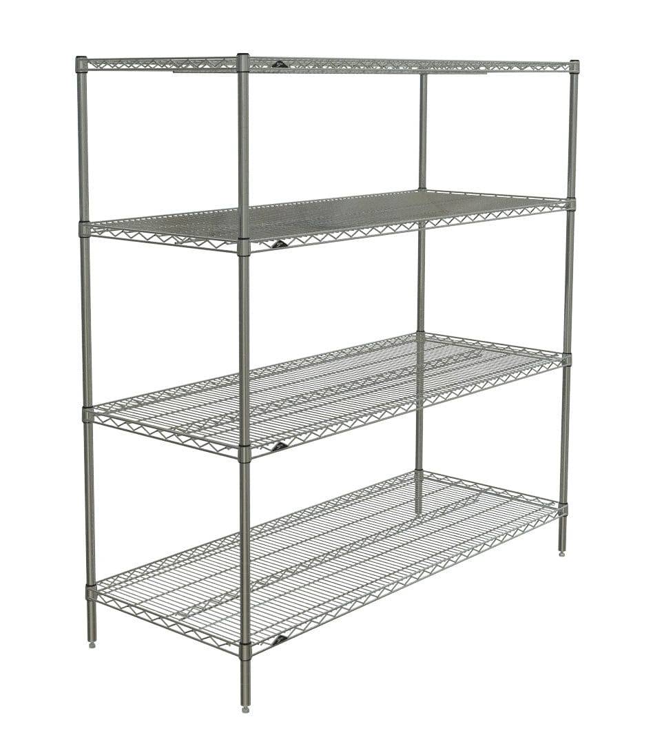 Metro - Super Erecta 4-Shelf Industrial Wire Shelving Starter Unit (Brite) - Metro