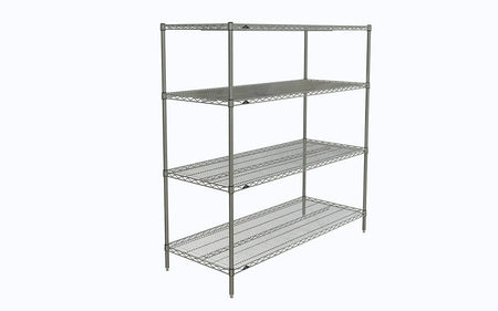 Metro - Super Erecta 4-Shelf Industrial Wire Shelving Starter Unit (Chrome) - Metro