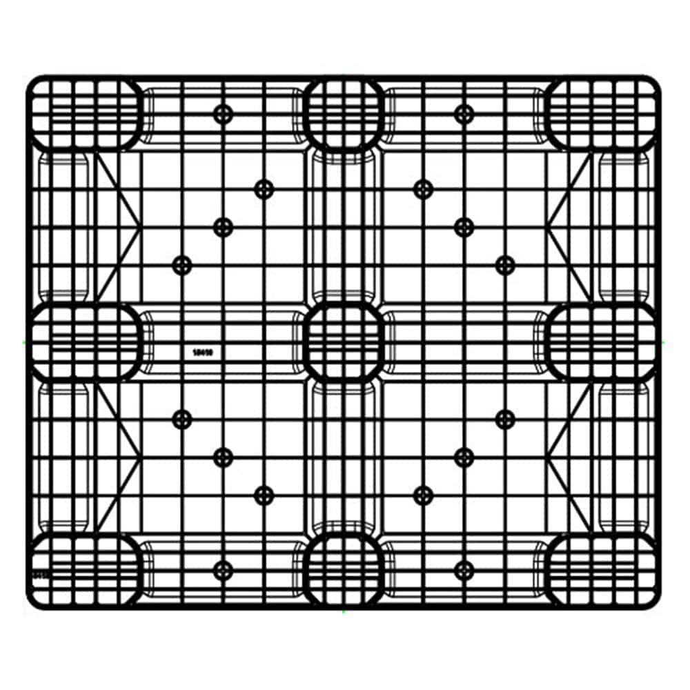 Plastic Industrial Pallet 48" x 40" - 8,800 lbs. Static Load - Nelson