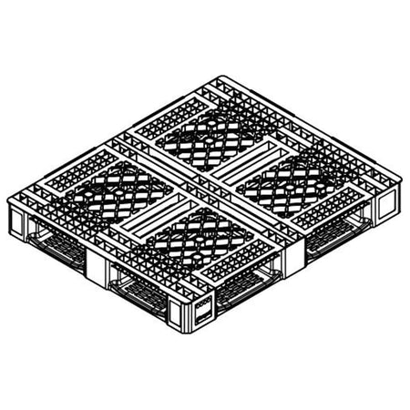 Stackable Rackable Plastic Pallet 48" x 40" - 7,054 lbs. Static Load - Nelson