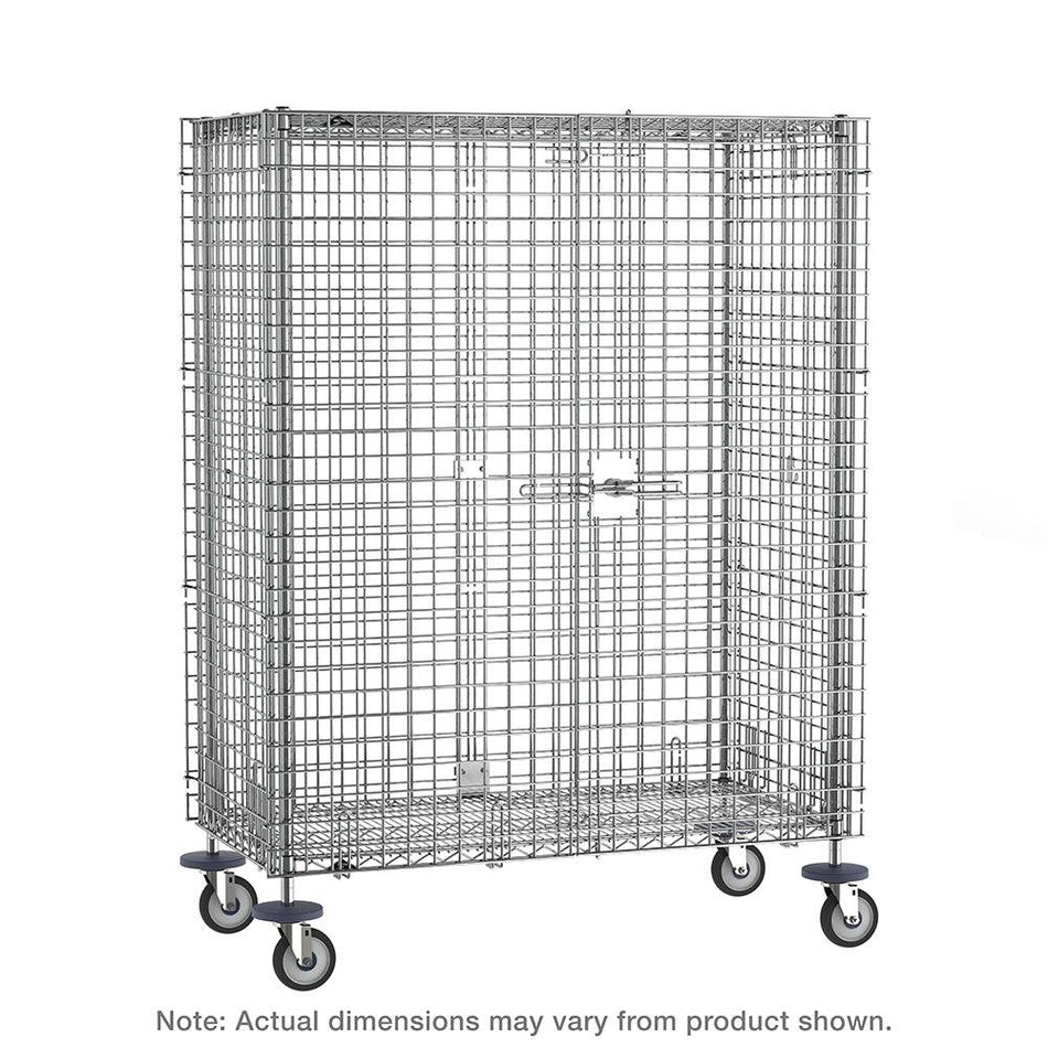 Metro Super Erecta Mobile Security Shelving Unit No Brakes - Metro