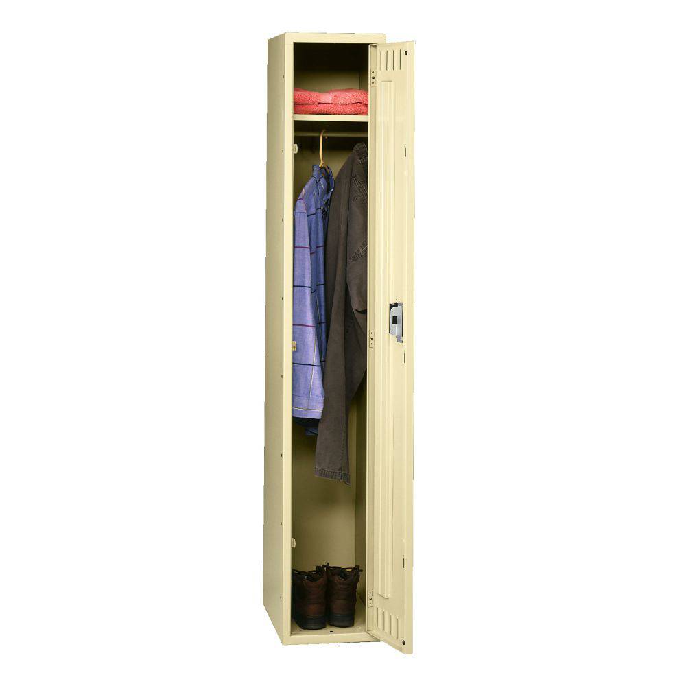 Single Tier 15"w x 15"d x 72"h Locker - One Wide w/o Legs (Pre-Assembled) - Tennsco