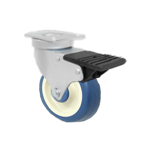 4" x 1-1/4" Poly-Pro Wheel Swivel Caster w/Total Lock Brake- 350 lbs. capacity - Durable Superior Casters