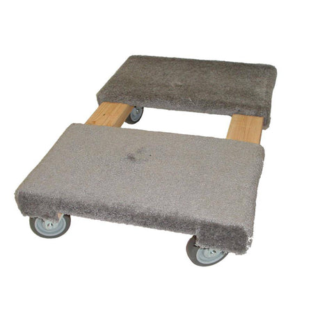 Carpeted Pro-Mover Trade Show Dolly w- Four 4" Thermoplastic Wheels - 1,000lb Capacity - Source 4 Industries