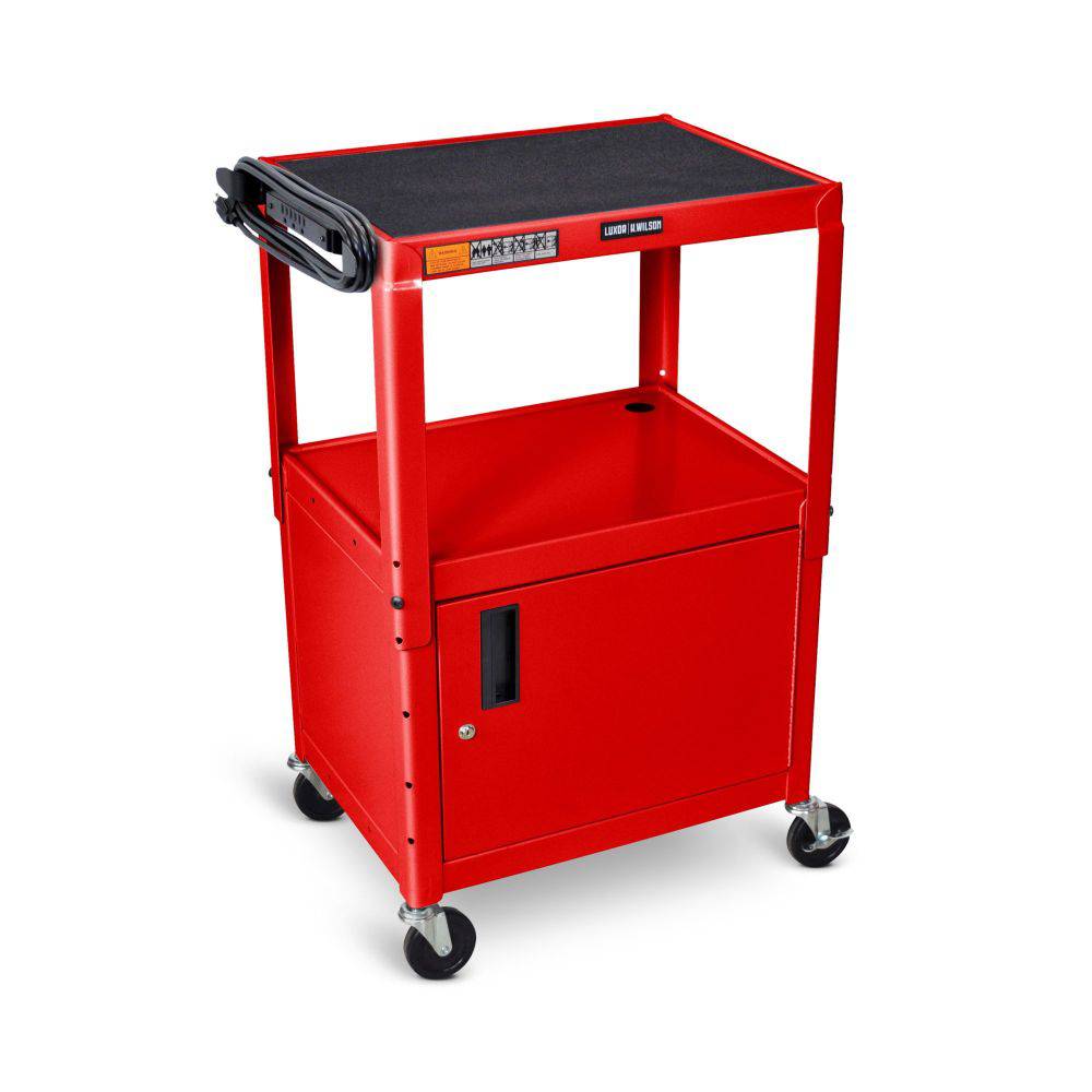 Adjustable Height Steel AV Cart (Cabinet) - Luxor