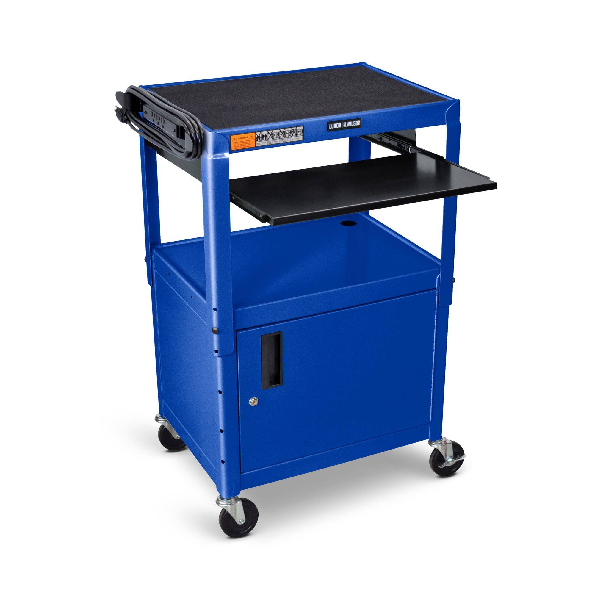 Adjustable Height Steel AV Cart (Cabinet) - Luxor