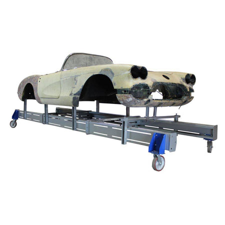 AutoTwirler Corvette Subframe w/ 8" Polyon Cast Wheels (Bare Steel) - Auto Twirler