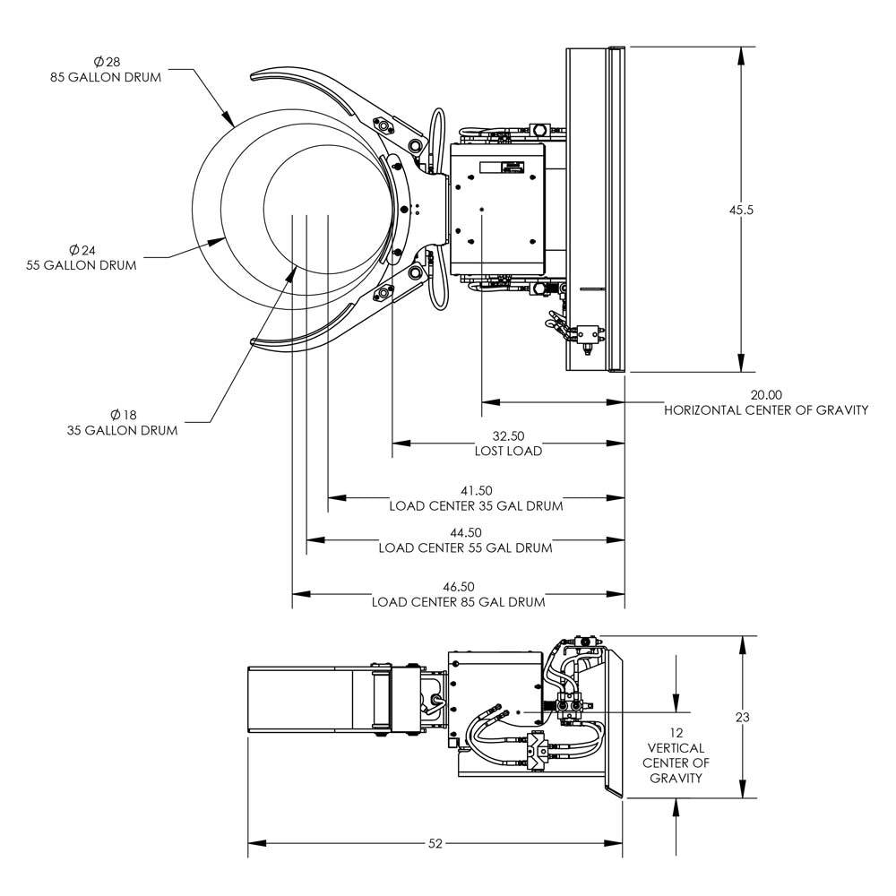 Valley Craft Drum Clamp & Rotate Powered Skid Steer Attachment - Valley Craft