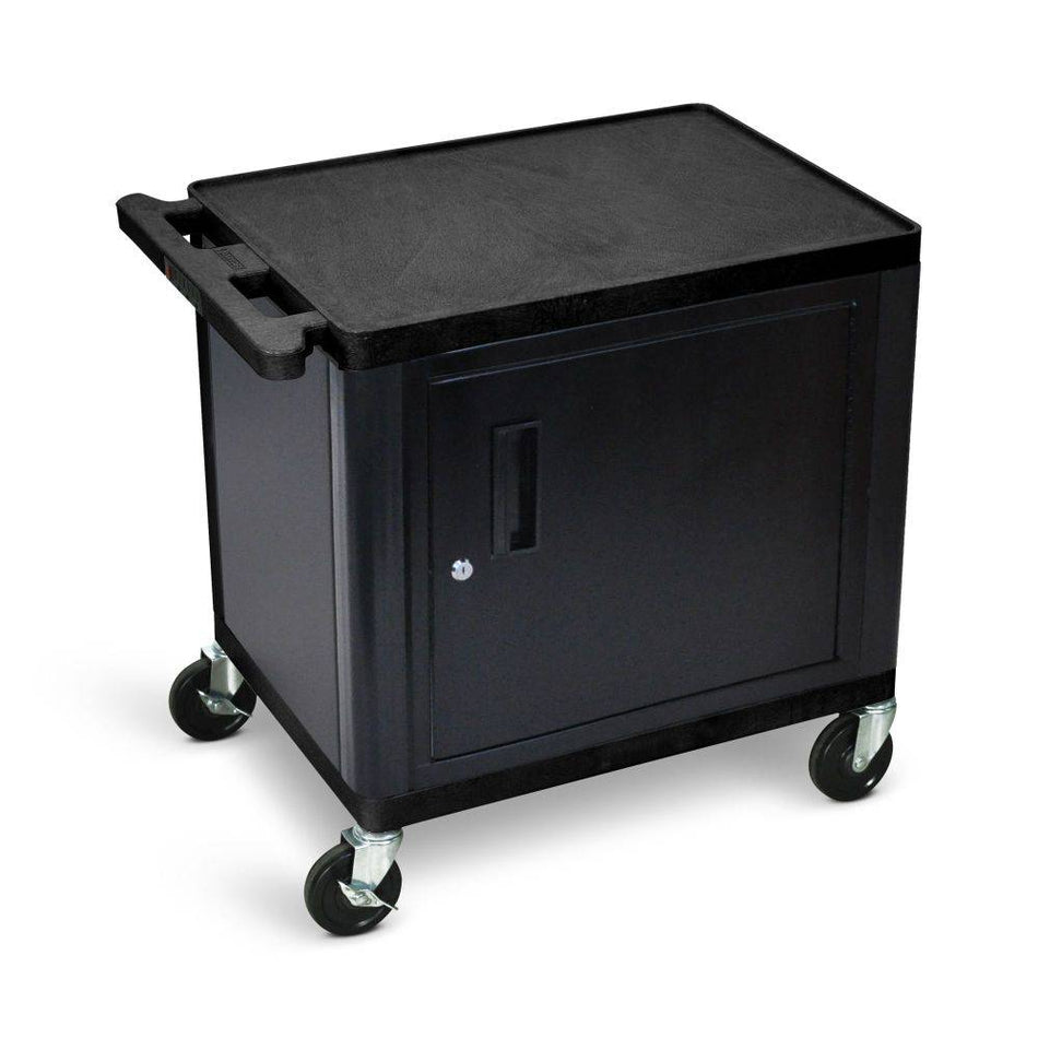 Presentation Cart 26"H w/ Steel Locking Cabinet - Luxor