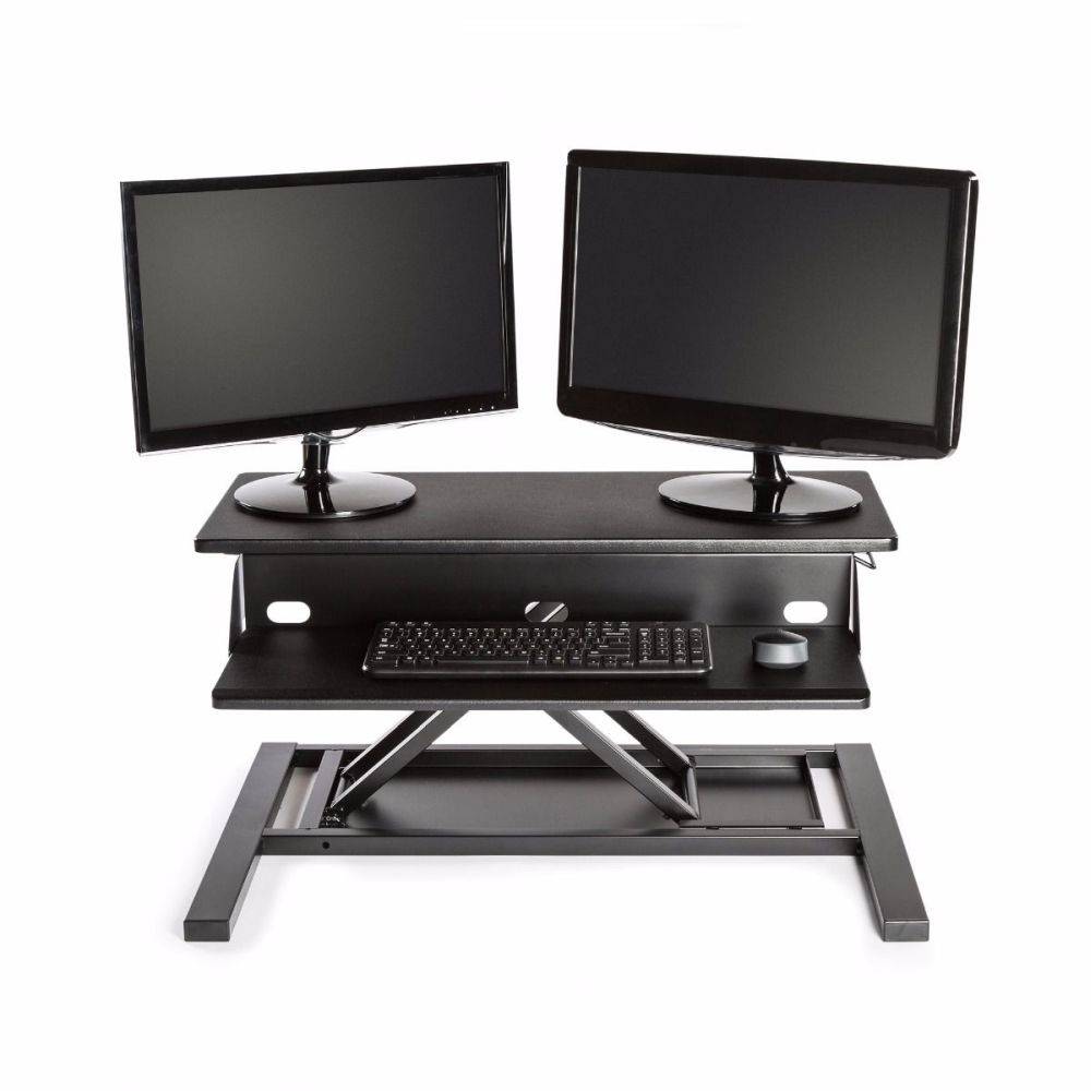 Standing Desk Converter Pro w/ Black Top (Pneumatic) - Luxor