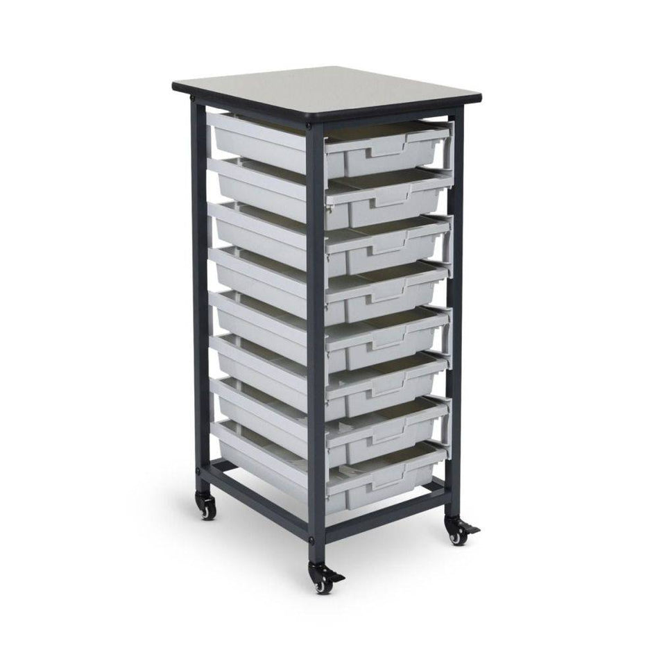 Mobile Bin Storage Single Row (Small Bins) - Luxor