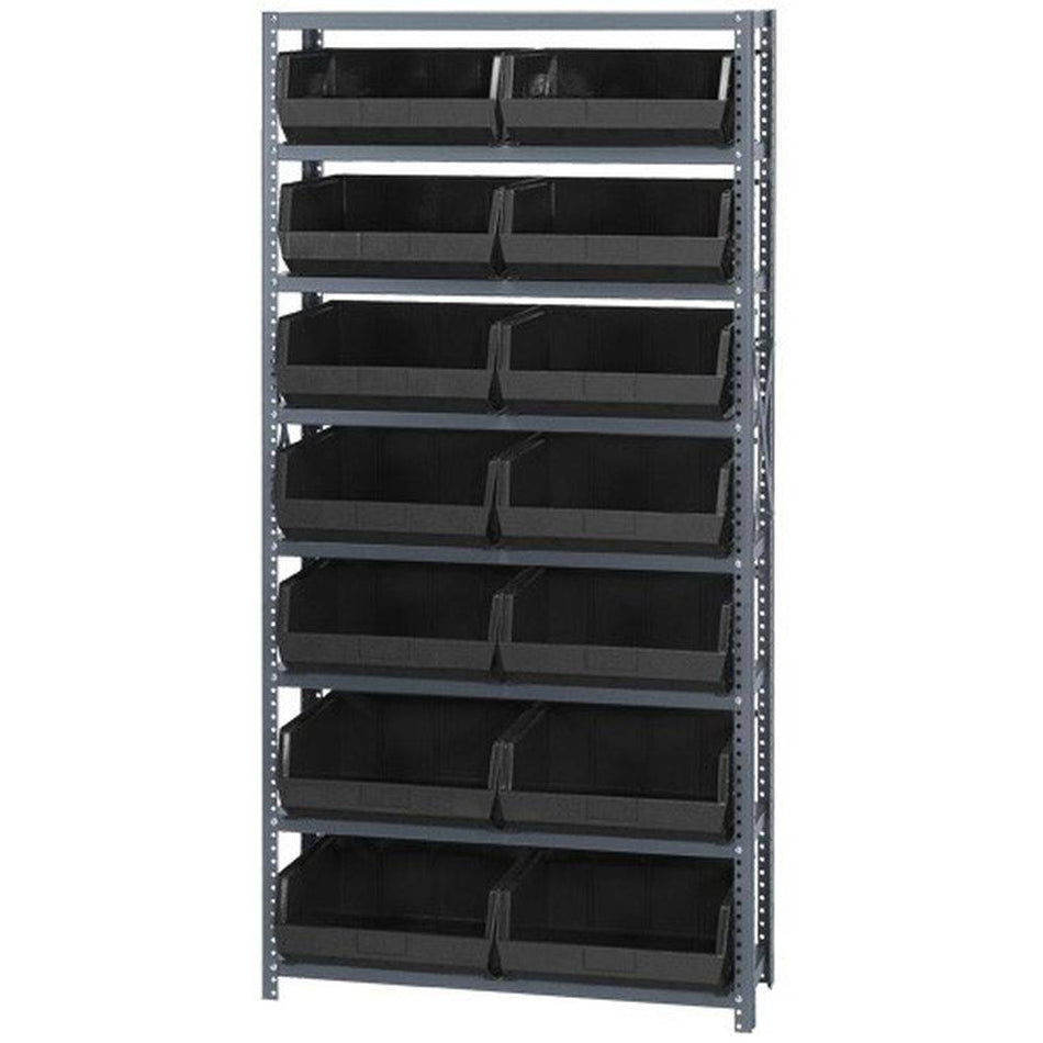 Large Bin Storage Shelf Unit (14 Large Bins) - Quantum Storage Systems