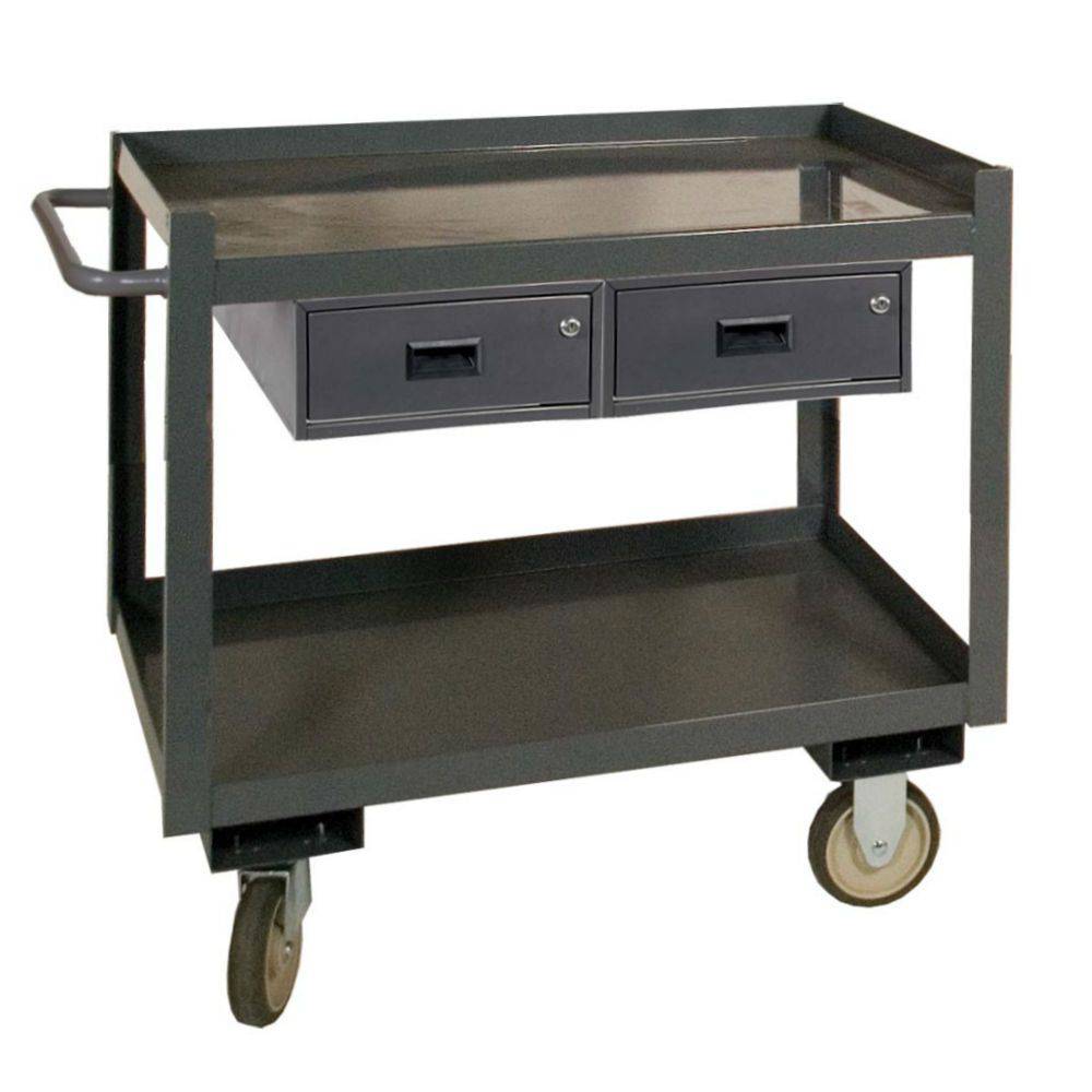 Mobile Work Station Cart w/ 2 Drawers - Durham