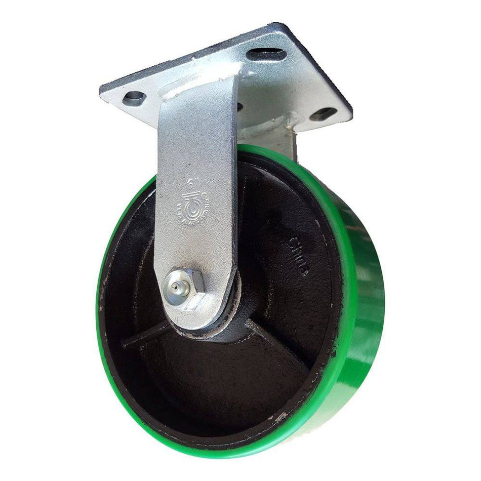 6" x 2" Polyon Cast Wheel Rigid Caster - 1200 lbs. Capacity - Durable Superior Casters