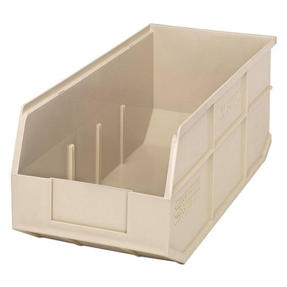 Stackable Shelf Bins 8-1/4"W x 18"L x 7"H (6 Pack) - Quantum Storage Systems